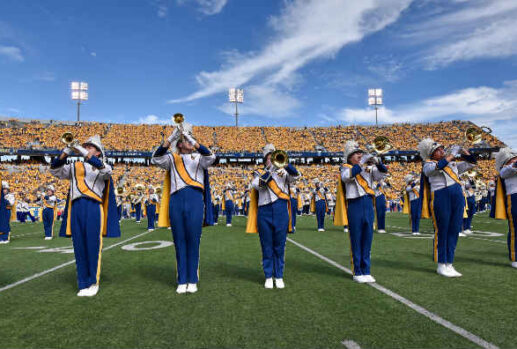 american university marching band football game