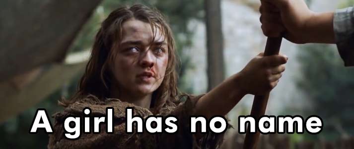 arya stark girl has no name