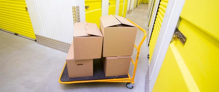 boxes near a self storage unit