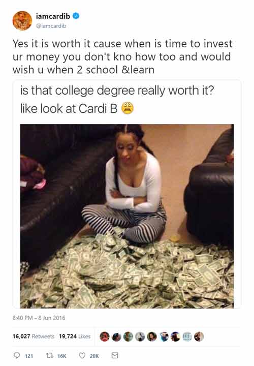 cardi b tweet