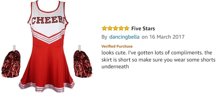 cheerleader fancy dress costume