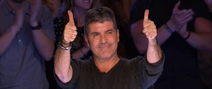 Simon Cowell thumbs up