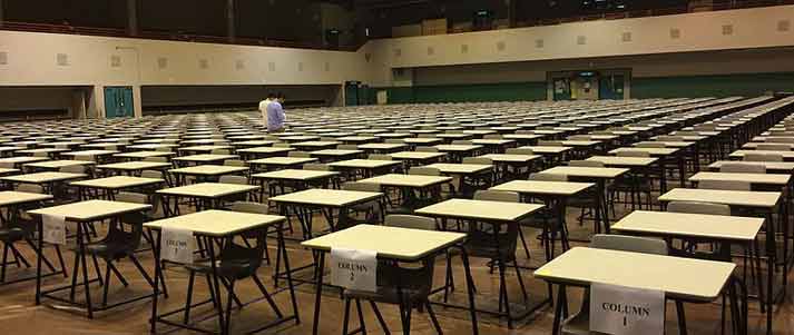 exam hall at university