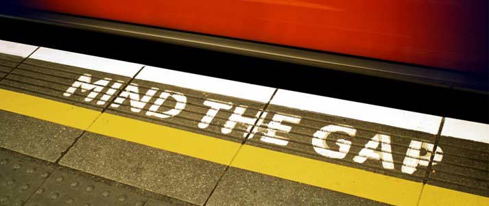 Mind the gap at underground station