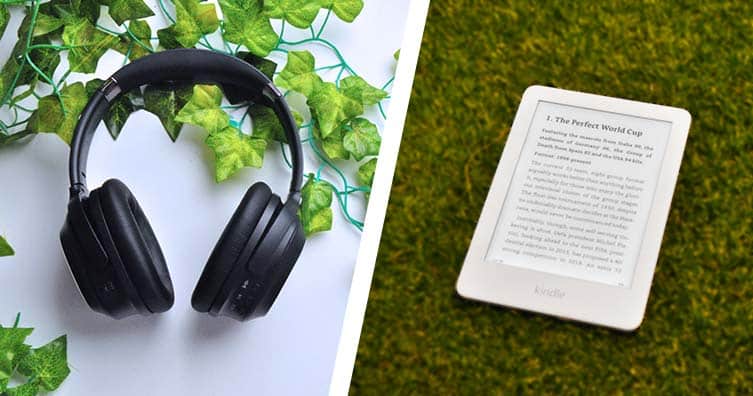 headphones and amazon kindle