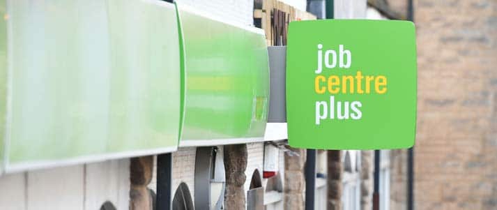 job centre plus sign