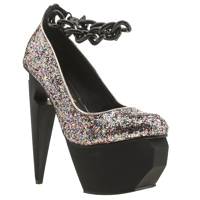 Womens Privileged Multi Twee Glitter High Heels