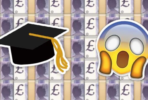 shocked face and graduate hat money