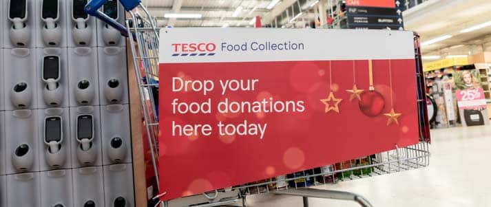 tesco food bank donation point