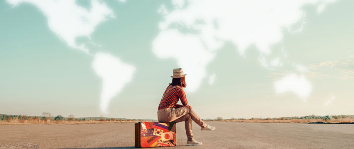 girl on suitcase