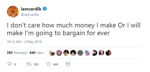 cardi b tweet