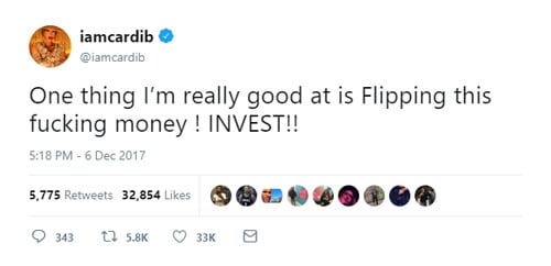 cardi b tweet