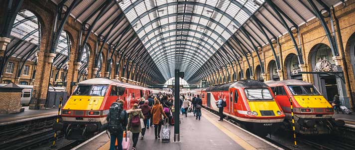 Virgin trains at King's Cross station