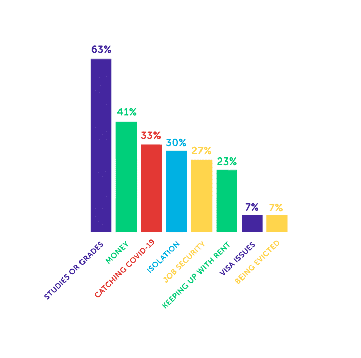 chart about issues students are worried about